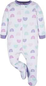Onesies Brand baby-girls 4-pack Sleep 'N Play Footies Multi Pack - Image 3